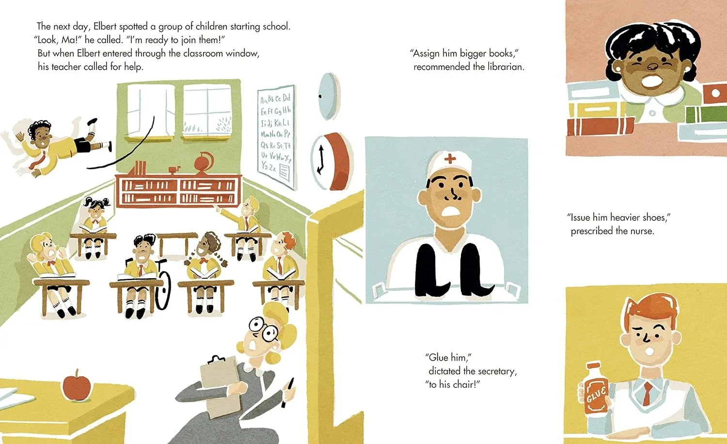 Interior spread from Elbert in the Air