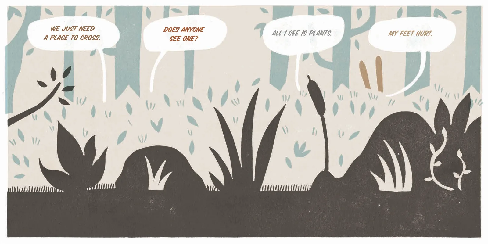 Interior spread from Somewhere in the Bayou