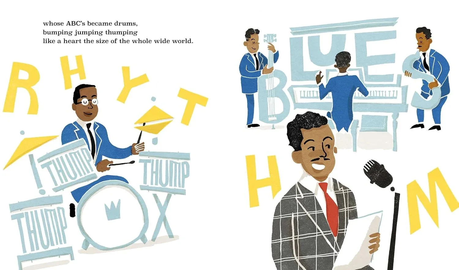 Interior spread from There Was a Party for Langston