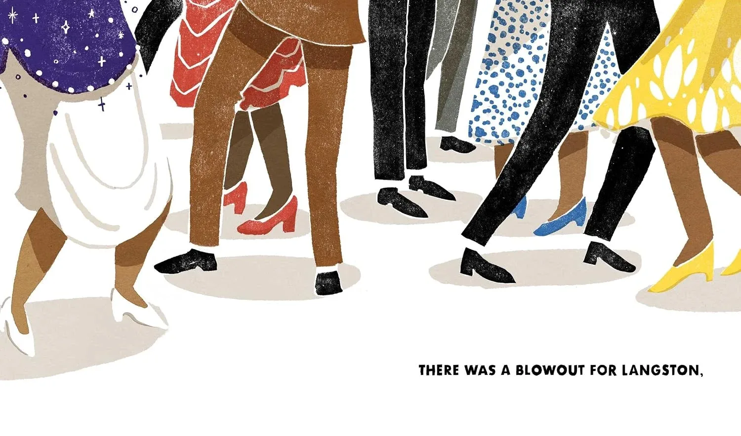 Interior spread from There Was a Party for Langston